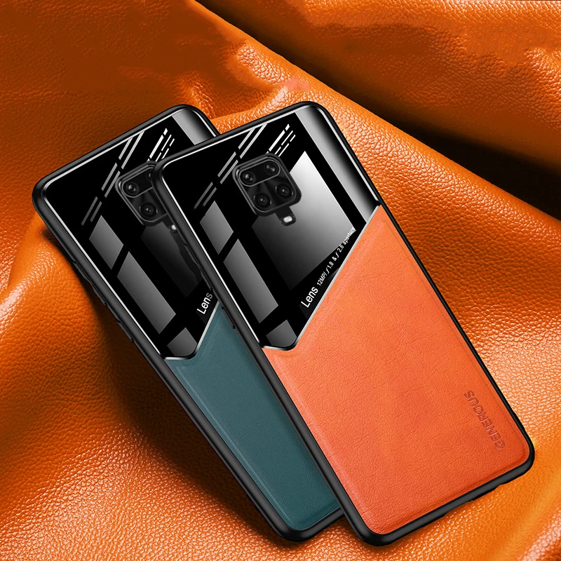 Роскошный ударопрочный деловой кожаный чехол с текстурой для Xiaomi Redmi note 9 8 7 pro max 9s