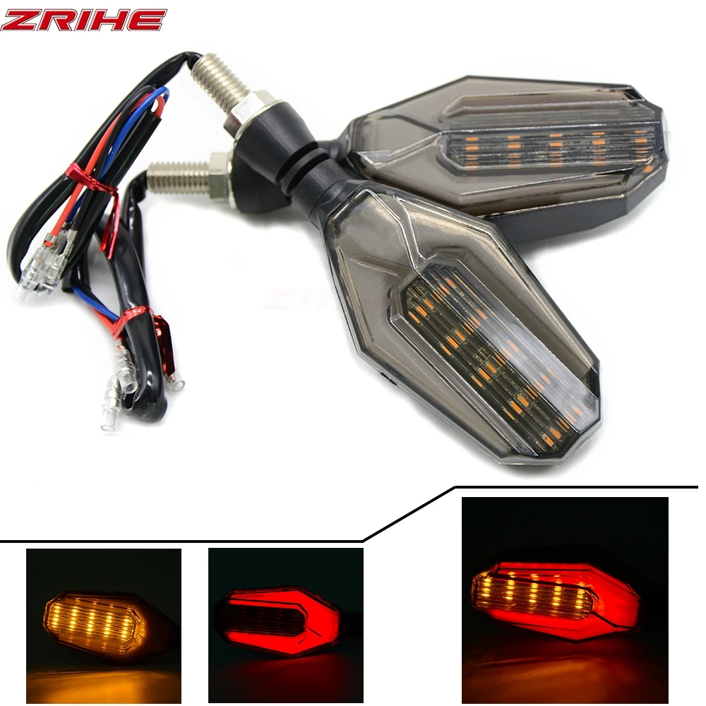 

Universal Motorcycle LED Flexible Turn Signal Indicator Amber Light For YAMAHA YZF R1 R6 R3 FZ1 XJ6 FZ7 XJR1300 YBR125
