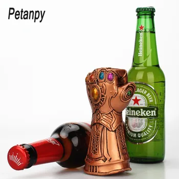 

Infinity The Avengers Thanos Gauntlet Glove Thor hammer Beer Bottle Opener Useful Glass Cap Remover Tool Household