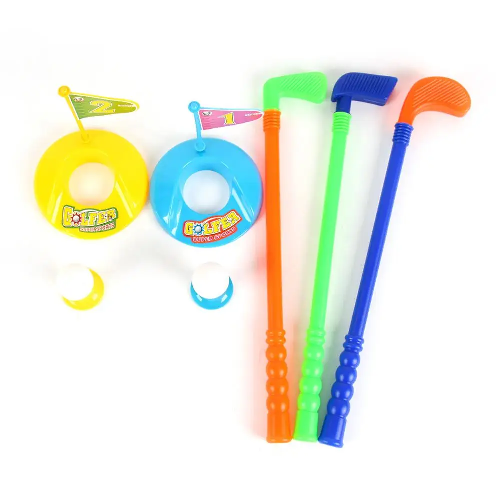 Детский мини-мяч гольфклуба набор флагов, профессиональные детские спортивные игры для гольфа на открытом воздухе, игрушки, многоцветная