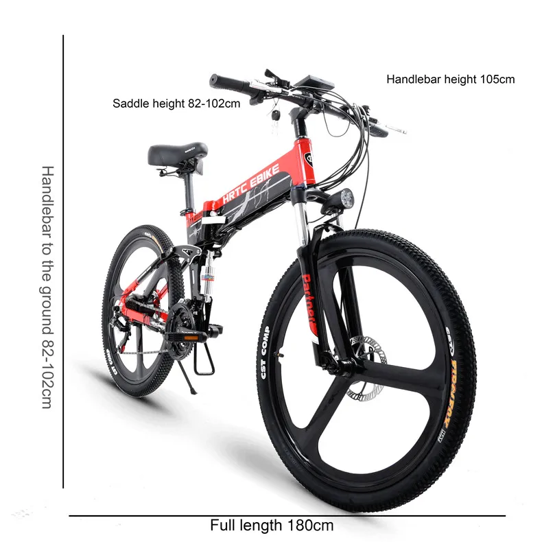 Cheap 26 inch electric mountain bike 48v lithium battery 400w motor drive electric bicycle TEKTRO brake assist range 70km 15