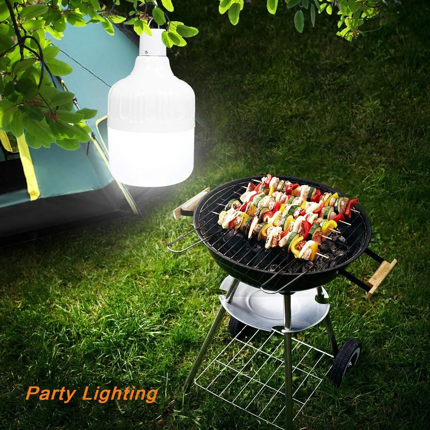 Camping Light Portable Lanterns Camping Lamp Camping Lantern Dimmable LED Light Bulb USB Rechargeable Hanging Tent Light Portable Emergency