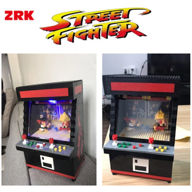 Cena Fighter Game Model UFO CATCHER cegły budowlane Brinquedos dla dzieci prezent 7808 ZRK mini klocki budynek z kreskówki zabawki VS loz