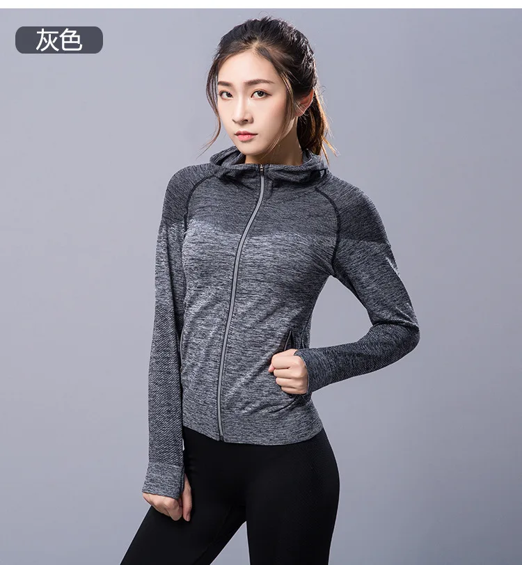 Спортивные куртки, быстросохнущие спортивные куртки для фитнеса, Женская толстовка с длинным рукавом, одежда для бега и йоги