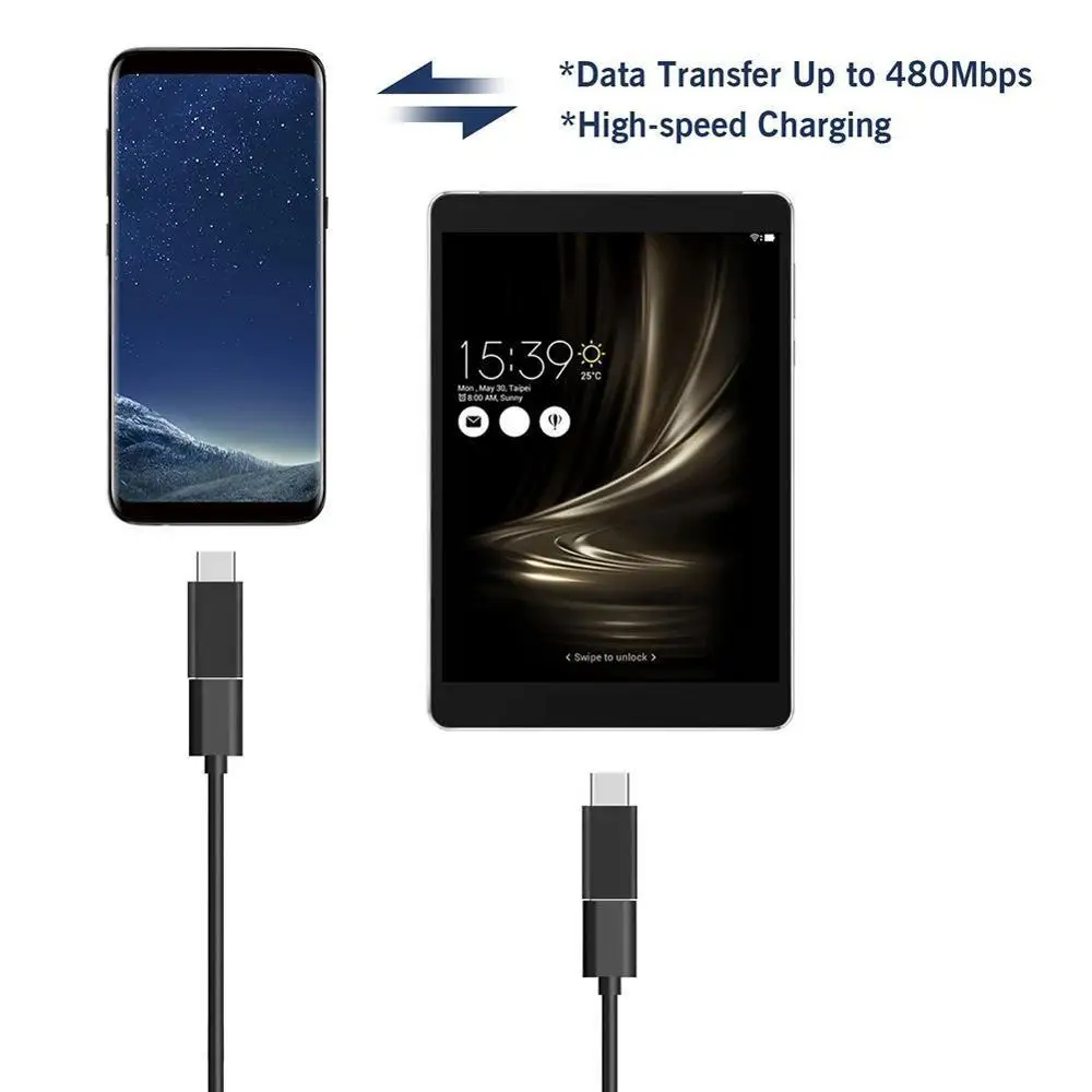 2 шт. адаптер для передачи данных с USB 3. 0 Type C (папа) на Micro 5Pin (мама)|Автомобильный