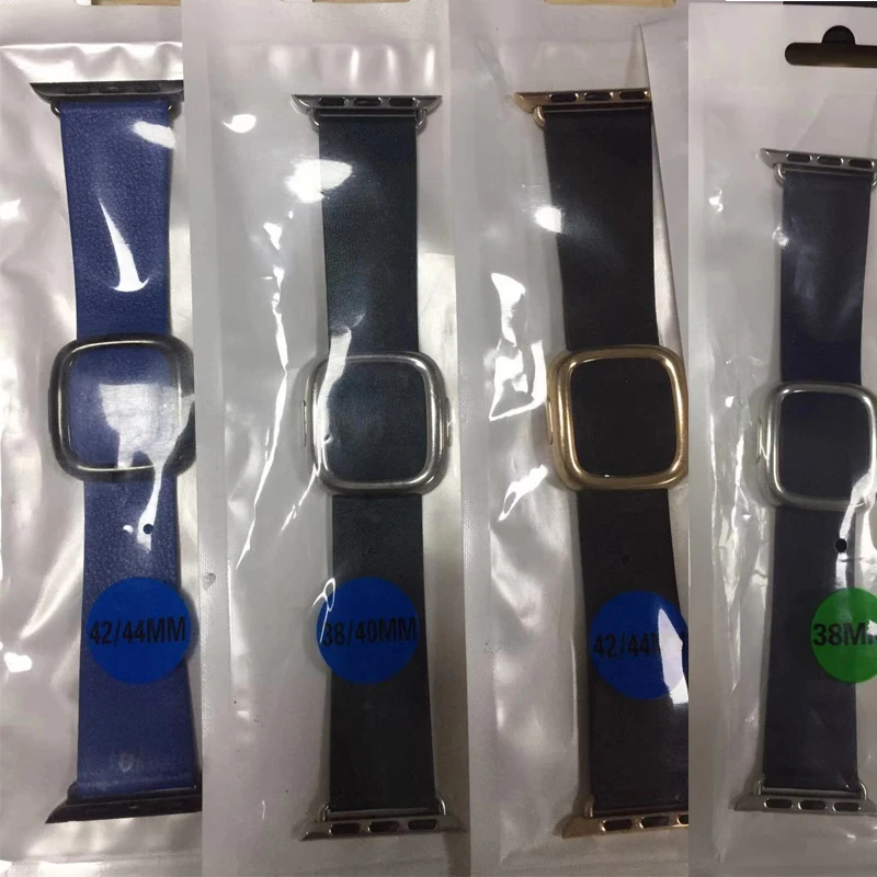 Ремешок кожаный для apple watch series 5 4 3 2 1 спортивный браслет в современном стиле iwatch