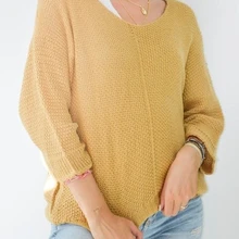 GREYMODA Джерси MUJER PUNTO ARROZ MANGA 3/4 серый Moda