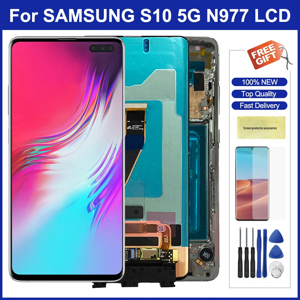 6 7 &quotОригинальный ЖК дисплей для Samsung Galaxy S10 5G сенсорный экран дигитайзер сборка