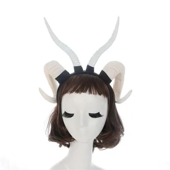 

Fashion Sheep Horn Ox Horn Cosplay Headdresses Sheep Horns Handmade Gothic Headband Halloween Prop Hairband M6