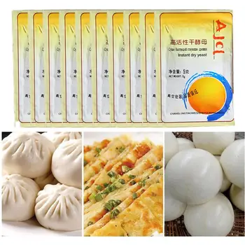 

250g/50 Pack 5g/bag High Glucose Tolerance Instant Dry Yeast Highly Active Powder For Making Bread Cake Cooking Baking Supplies