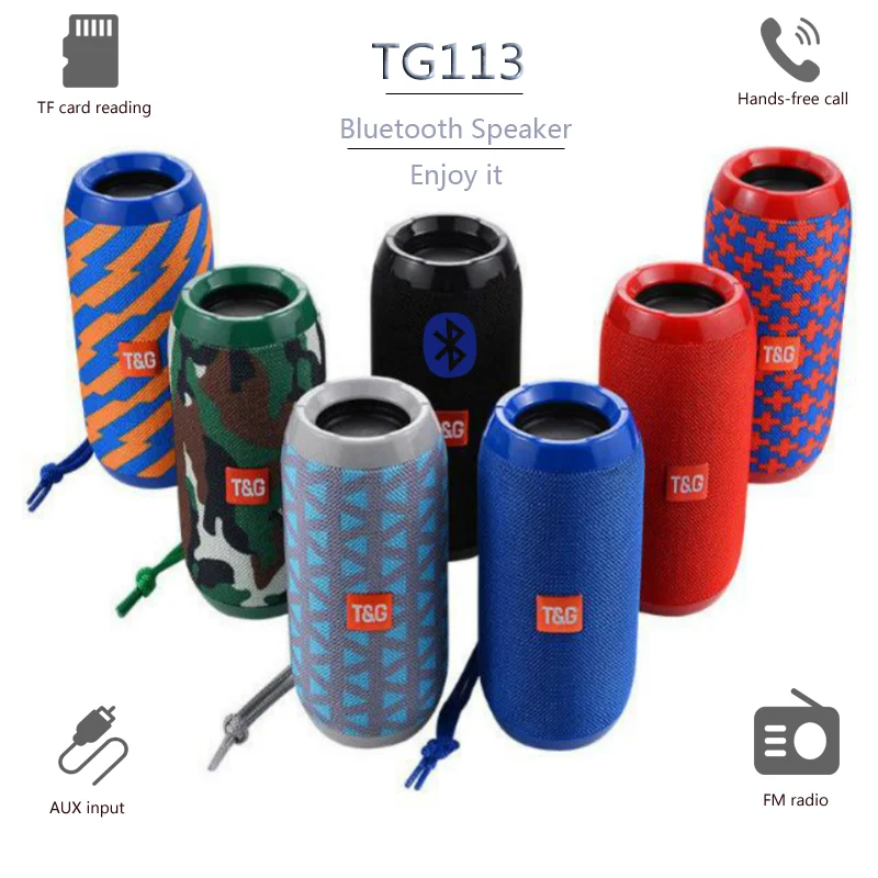 Bluetooth динамик TG117 мини Bluetooth открытый динамик водонепроницаемый портативный беспроводной динамик поддерживает TF карты FM радио динамик
