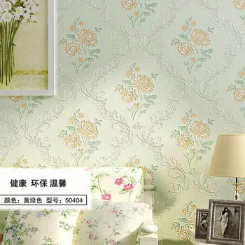 

Large Flower 3D Pastoral Style Thick Relief Non-woven Wallpaper Romantic Bedroom Marriage House TV Wall Stereo Wallpaper