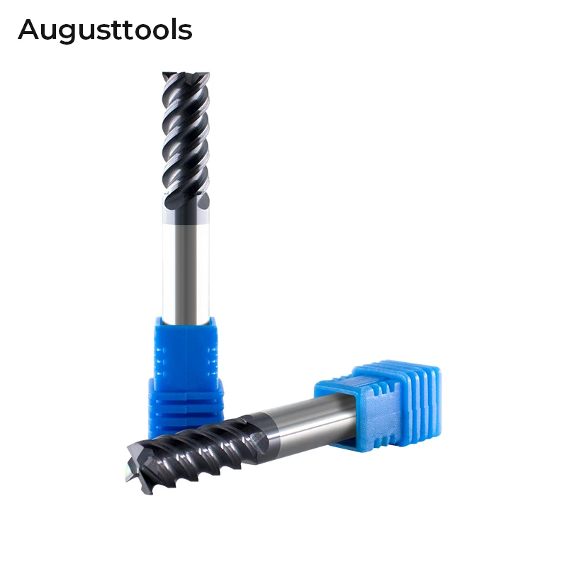 Endmill Cutting HRC65 4 Flute Mill Metal Cutter CNC High Wear Resistan Steel Milling Cutter End Mill 8mm 10mm 12mm Milling Tools