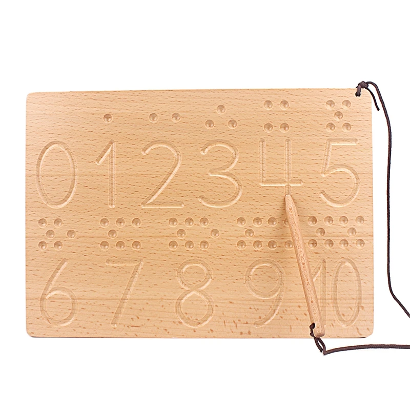 Montessori Materials Digitals 0-10 Numbers & Shapes Writing Board Pen Board Toys for Student Handwriting Teaching Aids Training 4