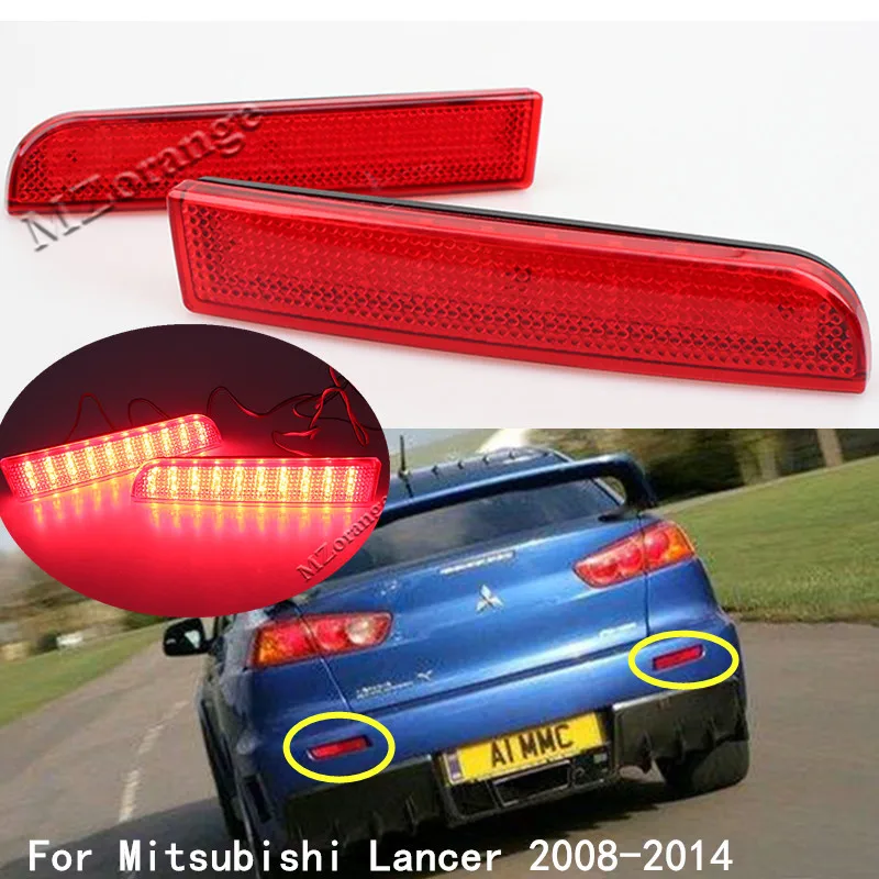 MZORANGE светильник заднего бампера для Mitsubishi Lancer Evolution EVO X/Outlander Sport/RVR/ASX отражатель светильник автомобильные аксессуары