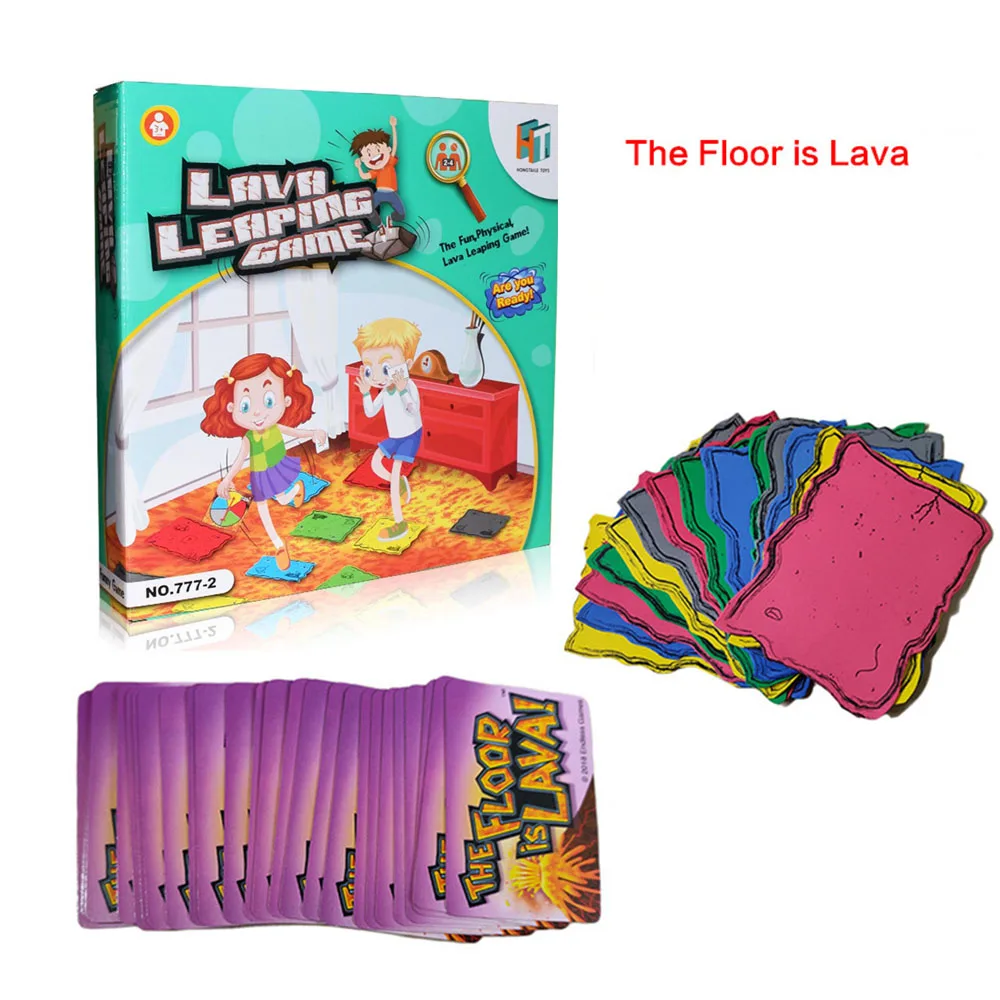 Floor Lava-Juego de mesa interactivo para niños y adultos, cartas giratorias, divertido, familiar