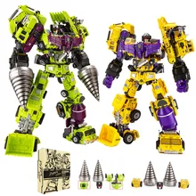 JINBAO 8008 GT Devastator dönüşüm aksiyon figürü oyuncak IDW boy 6IN1 film modeli deformasyon araba Robot KO kazıyıcı Figma