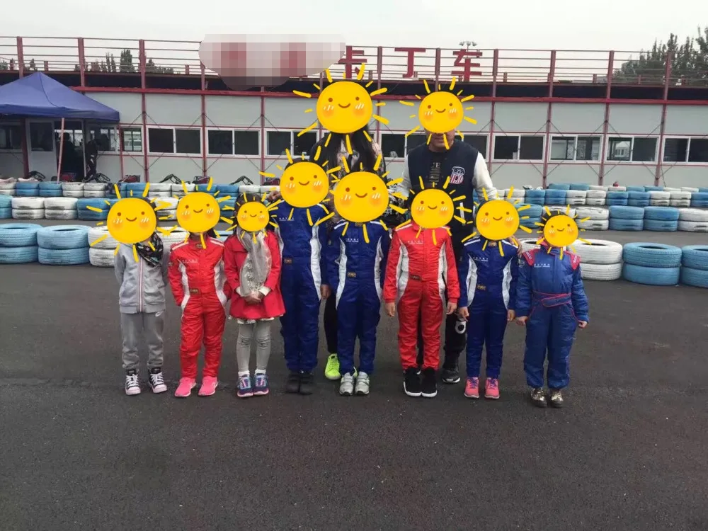 Children's Karting Racing Drift Club Training Suit Kids Automobile F1 Coverall Child Motocross Cycling Riding Protective Gear