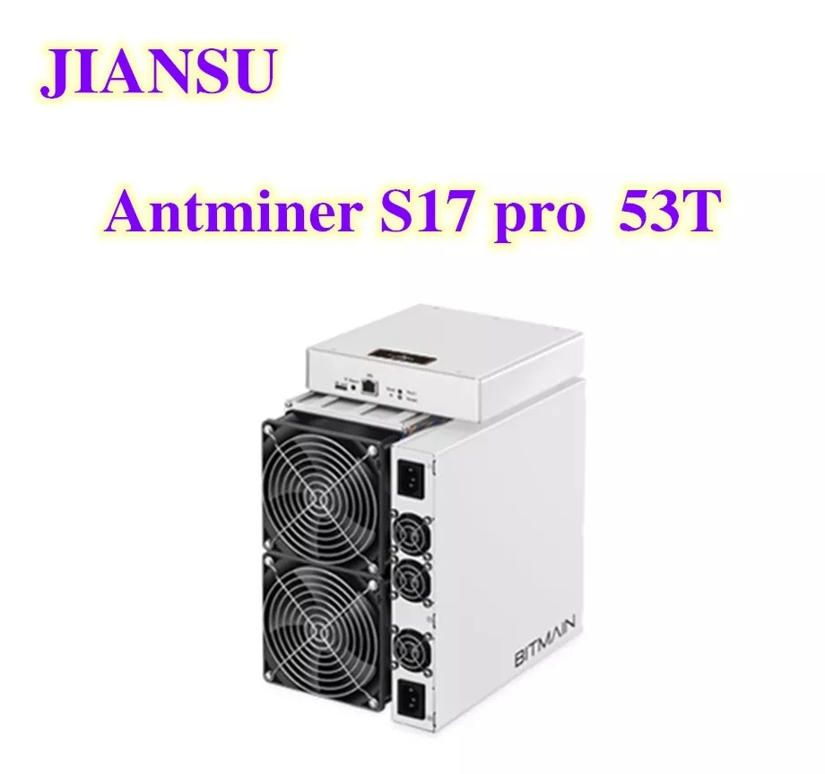 90% б/у Майнер BITMAIN Asic BTC BCH AntMiner S17 Pro 53TH/S с блоком питания лучше чем S9 S11 T15 S15 Z11 WhatsMiner M3