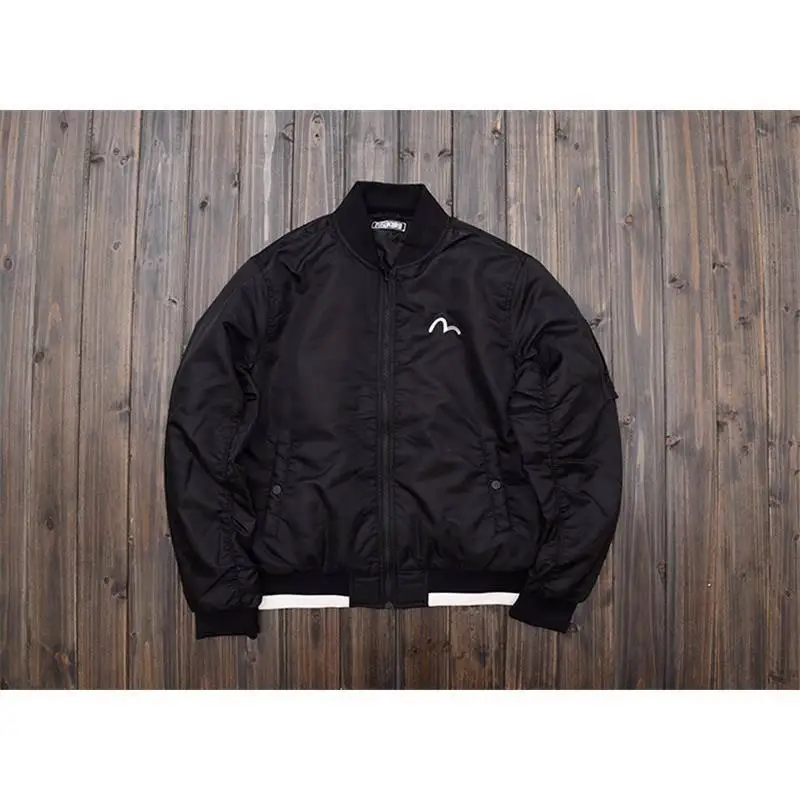 2020 Tide Brand Evisu Winter Men's Coat Top Quality Fashion Warm Breathable Cotton Clothing Casual Men's Uniform Trench