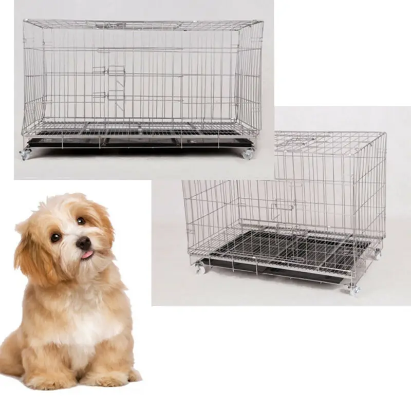2 door folding dog crate