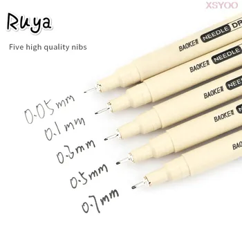 

5pcs/set Micron Needle brush Pen Waterproof drawing 005 01 03 05 Art supplies copic Markers for Sketch design sign manga marker