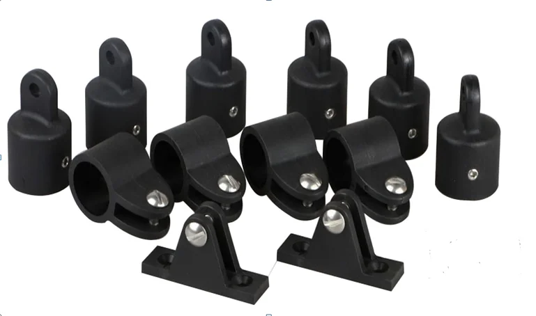 

Boat Accessories Marine ABS Black Plastic 3-Bow Bimini Top Boat Plastic Fittings Marine Hardware Set Yacht Accessories Jaw Slide