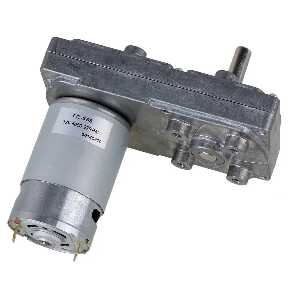 

27RPM Square High Torque Speed Reduce 12V Electric DC Gear Motor with Metal Geared Box