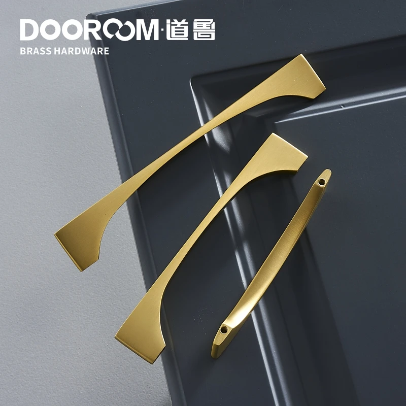 Dooroom латунные мебельные ручки Скандинавский современный шкаф комод ящик для
