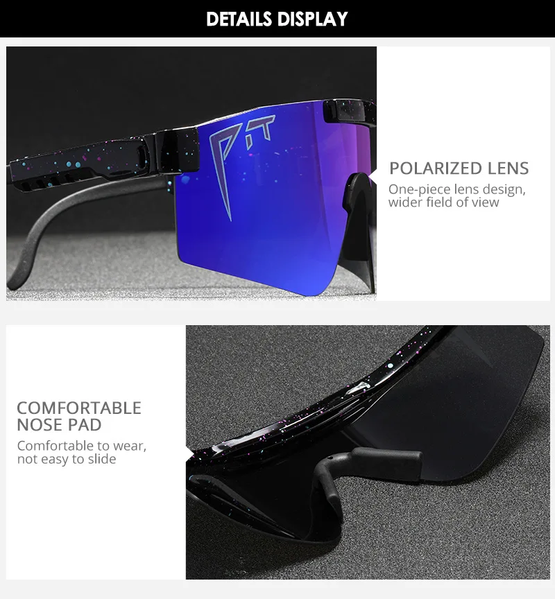 rectangle sunglasses 2021 PIT VIPER Brand Original Sunglasses UV400 Fashion Polarized Eyewear Sun Glasses Outdoor Mtb Goggles with Box TR90 purple sunglasses