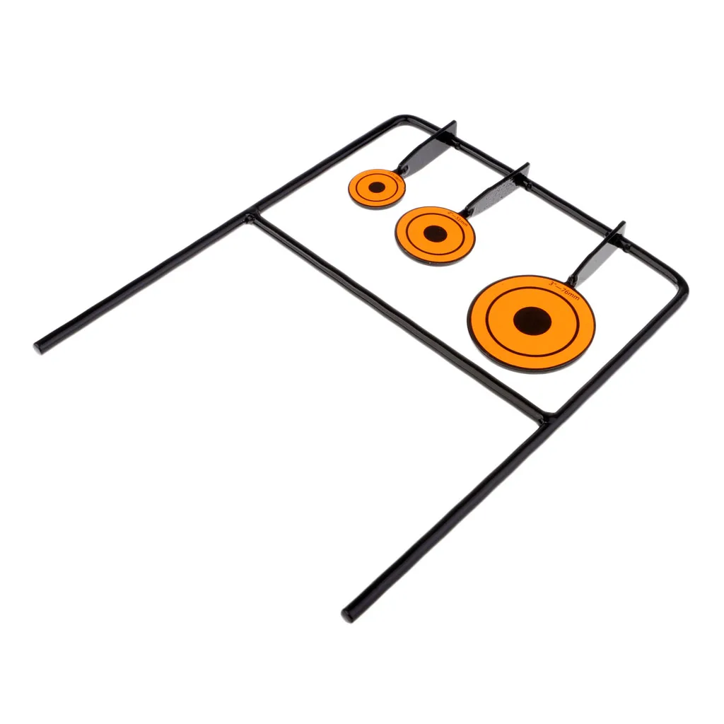 Reset Shooting Target Heavy Duty Steel Stand Training Practice Iron Plates