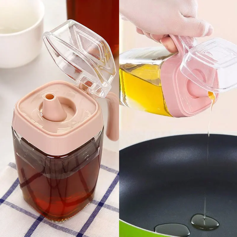 Vinegar Bottle Oil Bottle Cruet Glass Bottle Convenient Economic 350ml Wine Creamer Restaurant Kitchen Tool Container
