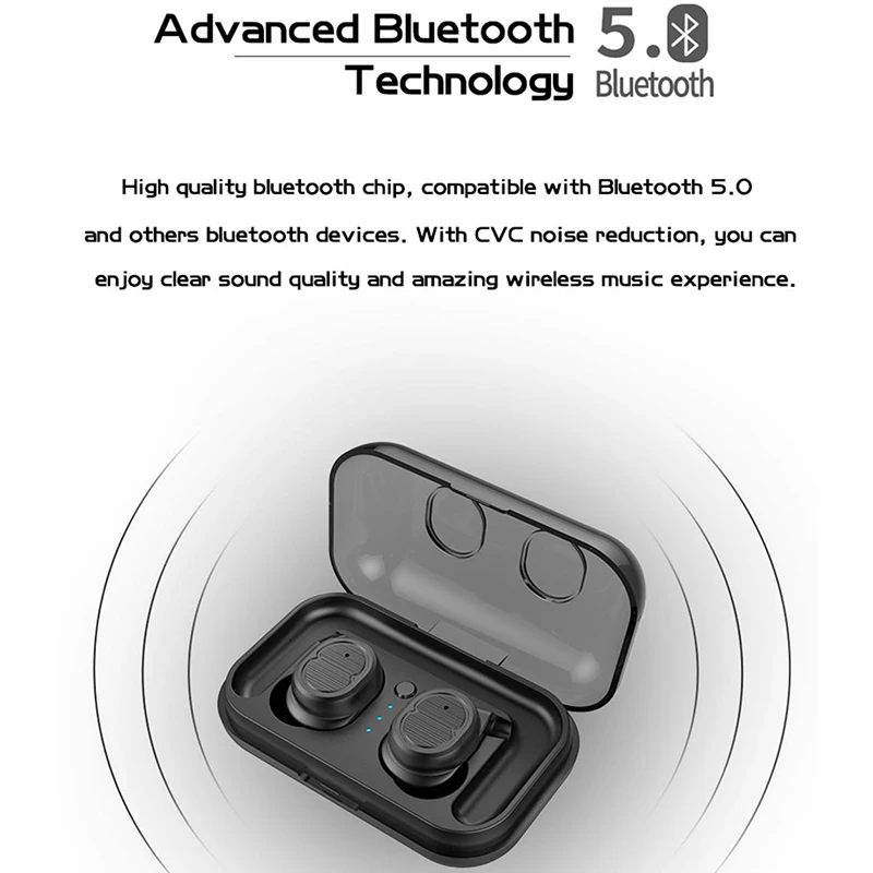 Vorke T12 TWS наушники беспроводные Спортивные Bluetooth V5.0 гарнитура сенсорное управление настоящие наушники IPX4 шумоподавляющие наушники для телефона