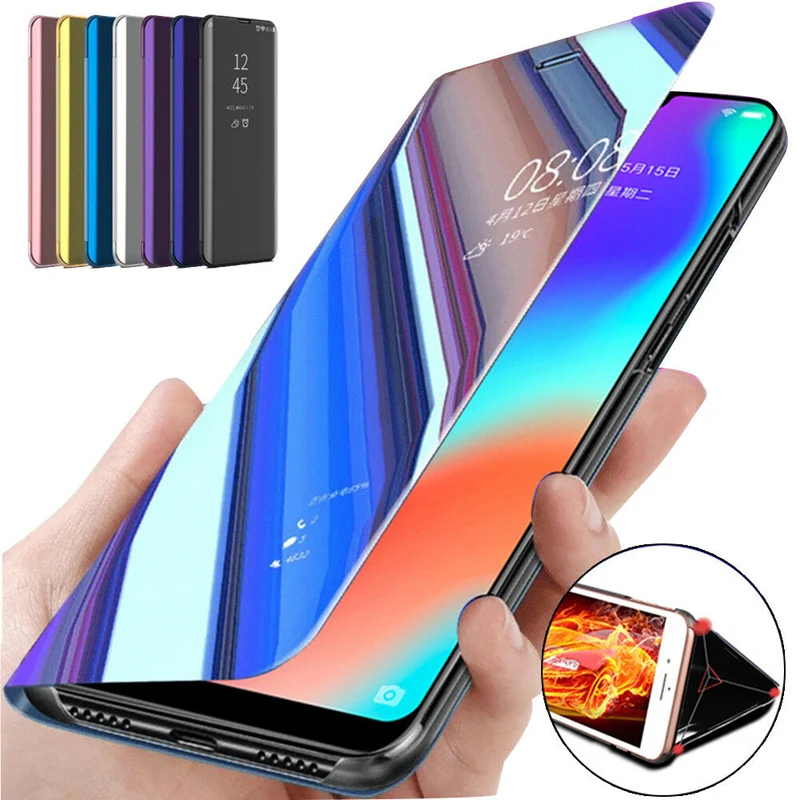 Умный зеркальный флип-чехол для samsung Galaxy S10 Lite S9 S8 S7 край A8 A9 A7 A5 A6 плюс A10 A20 A30 A40 A50 A80 A90 A70 крышка