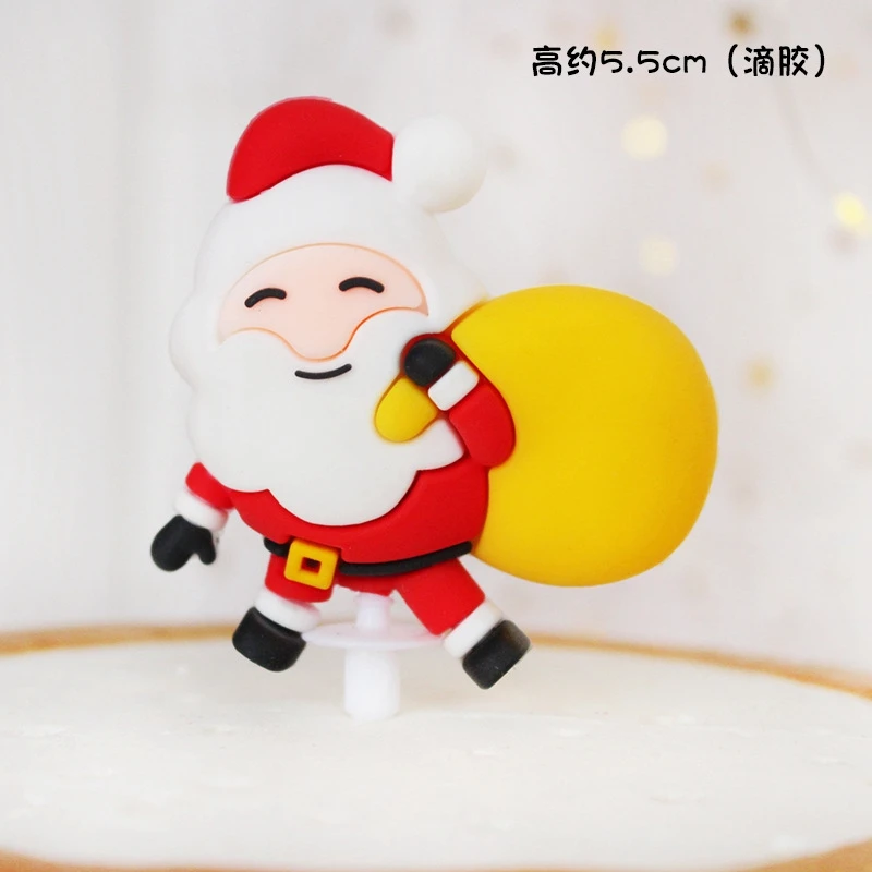 Merry Christmas Cake Toppers Santa Claus Doll Cake Decor Angel Doll Cupcake Topper 2021 Merry Christmas Decor for Home Noel