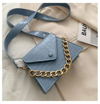 

New Crocodile Pattern Small Square Package Fashion Crossbody for Women Chic Handbag Female Shoulder Bag Ladies Tote Bag 2020