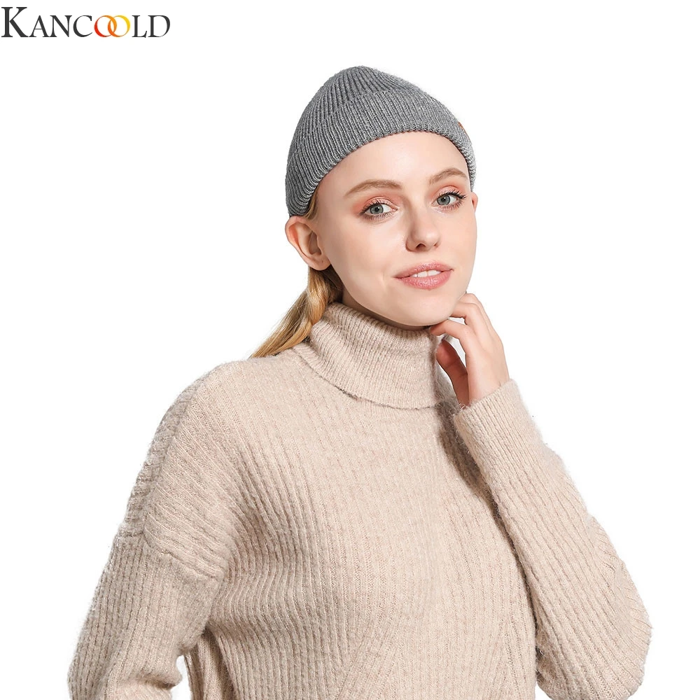 KANCOOLD Мужская и женская мешковатая теплая вязаная крючком Зимняя шерстяная вязаная Лыжная шапка с черепом, громоздкая шапка, верхняя одежда, теплая шапка с ушками, Новое поступление