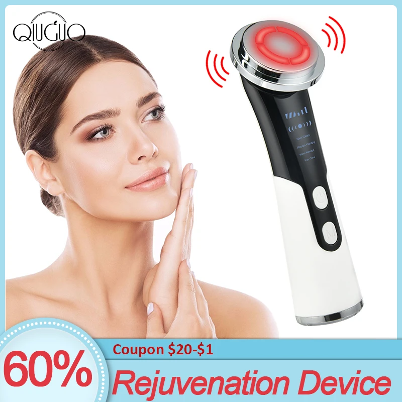 

LED Photon Therapy Rejuvenation Device EMS Vibration Massager Warm Treatment Massage Face Care Tool Anti Aging Eye Care