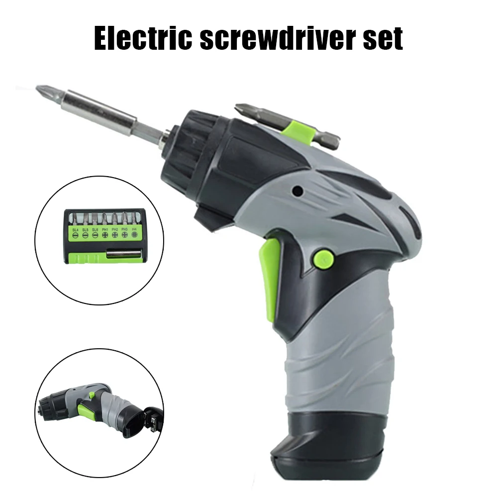 

Portable Cordless Electric Screwdriver Rechargeable Power battery Handle LED Torch Power Tool with Front LED Light