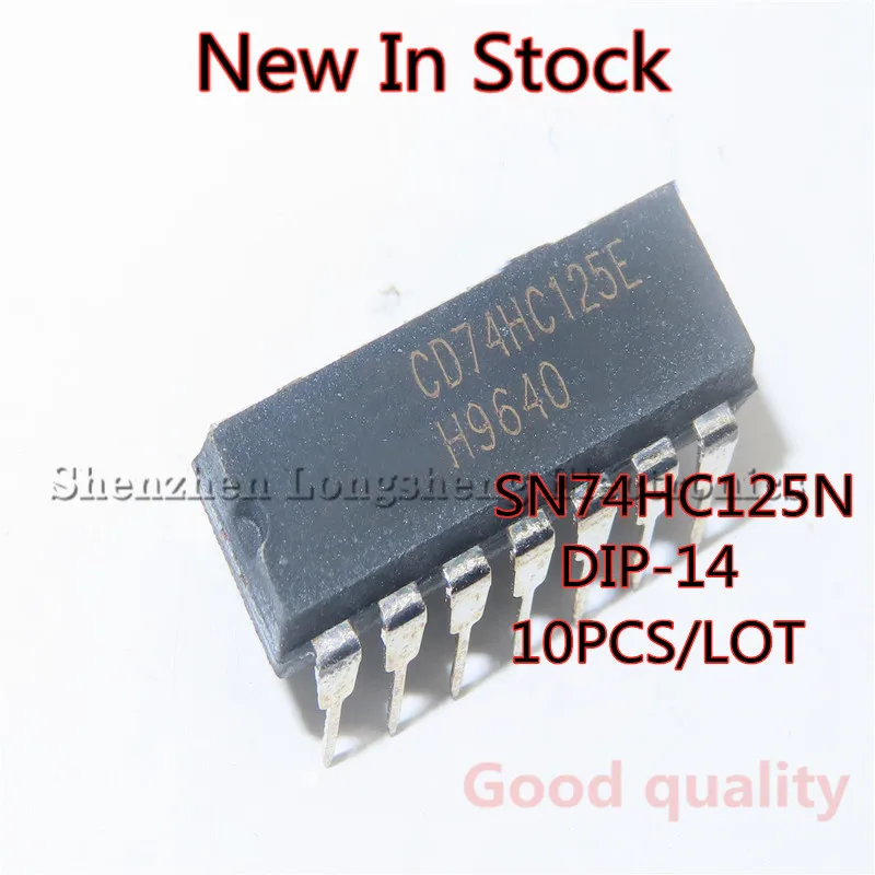 10PCS/LOT NEW 74HC125 SN74HC125N DIP-14 Buffer-line driver In Stock | Электронные компоненты и принадлежности