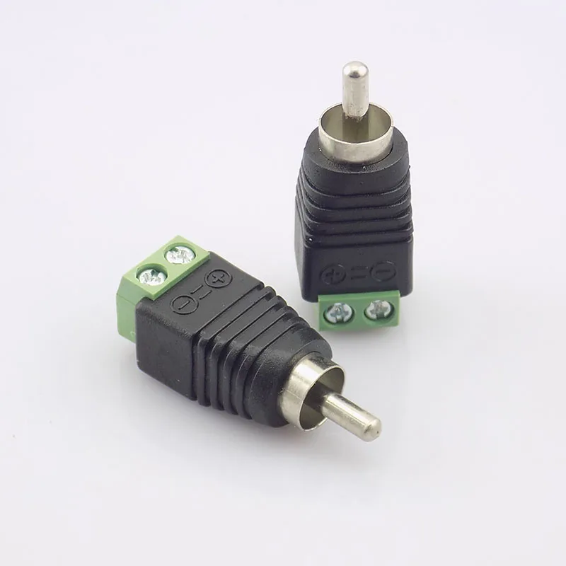 

100pcs Coax Cat5 RCA Male Connector Coax AV Plug Adapter BNC UTP Video Balun camera Connector RCA Adapter Plug K15