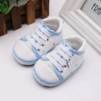 

Toddler First Walkers 0-18M Baby shoes Casual Lace-Up Sneakers Soft Soled Baby Crib Shoes New