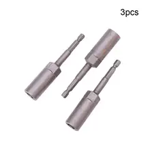 Горячая Распродажа 1/" привод 7~ 19 мм шестигранные розетки 100 мм Общая длина металлическая ударная гайка сеттер Драйвер гнездо бит ручной инструмент набор 1~ 3 шт