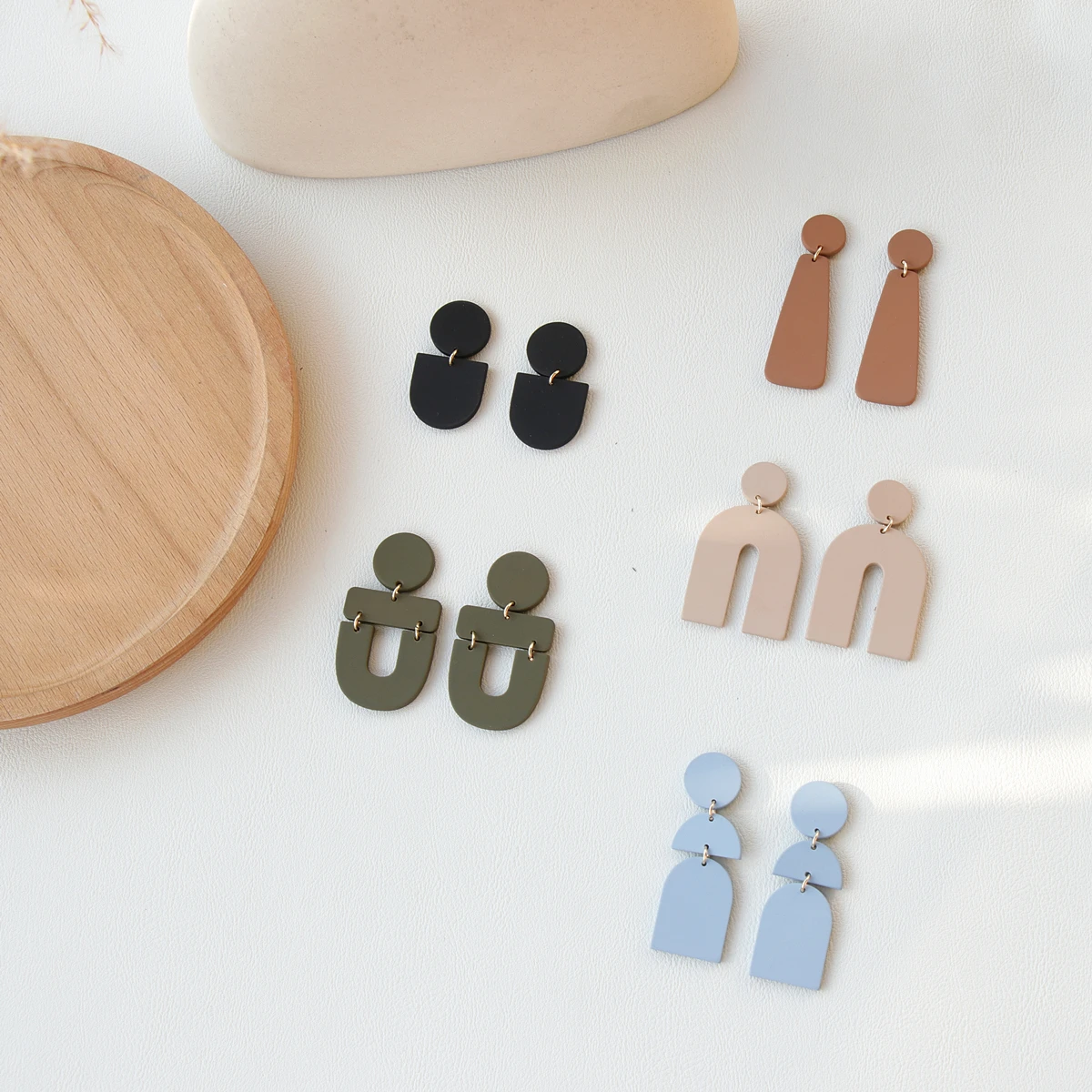 Dangle Earrings Drop Earrings Long Earrings Acrylic Earrings Geometric Earrings 1Pair Women Geometric Irregular Solid Color Acrylic Long Dangle Drop Earrings For Party