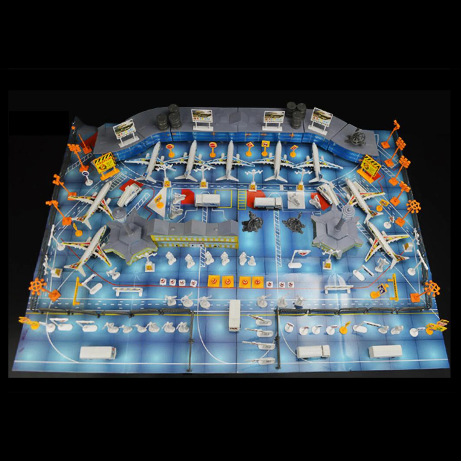 Simulation Airport Scene Toy Airport Assembled Toys Set Airplane Aircraft