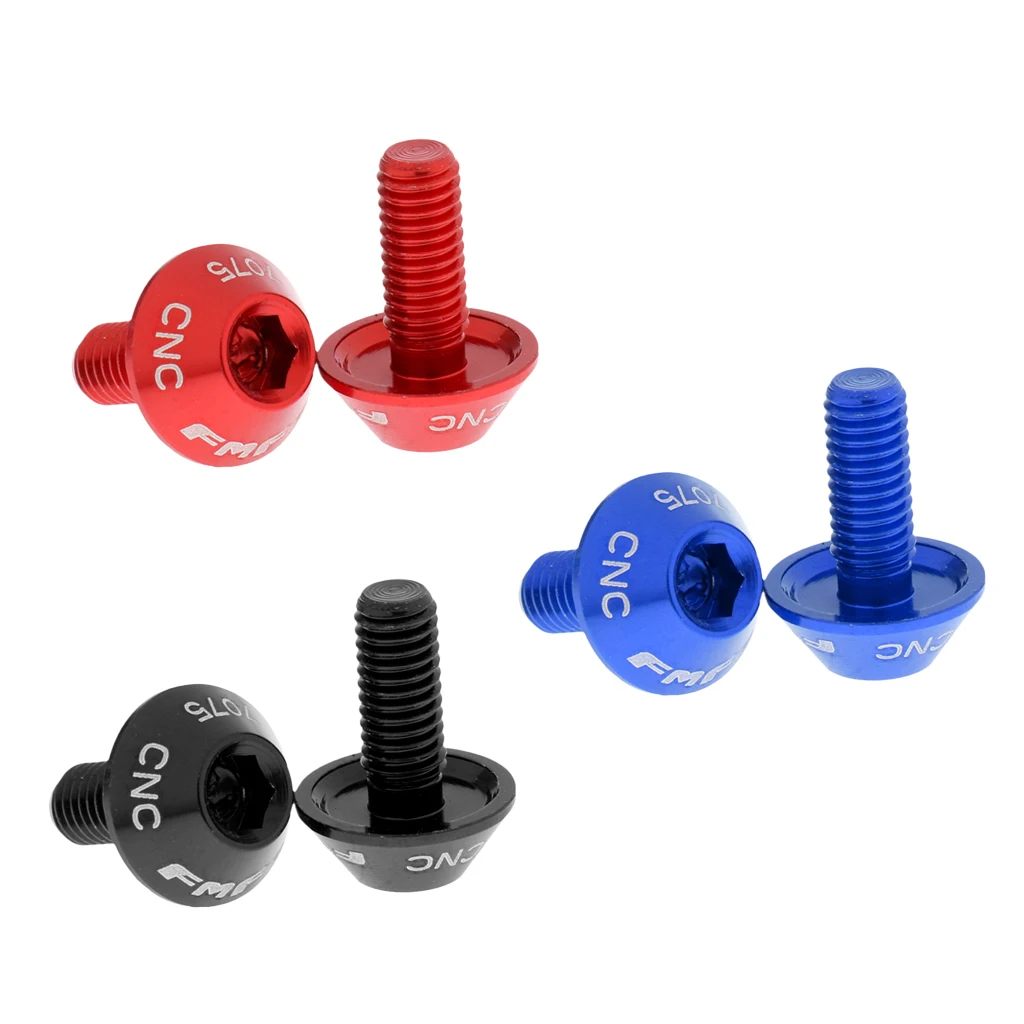 6 Piece Aluminum Alloy Bike Water Bottle Cage Allen Key Bolt 5 x 12mm Screws Water Bottle Rack Accessories