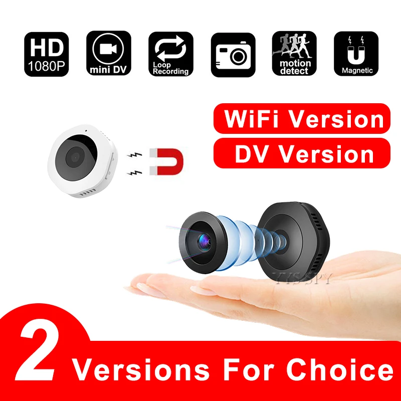 

H6 DV/Wifi Mini Camera 1080P Magnetic Body Camcorder Night Vision Motion Detection HD Video DVR Micro Cam Support Hidden TF Card