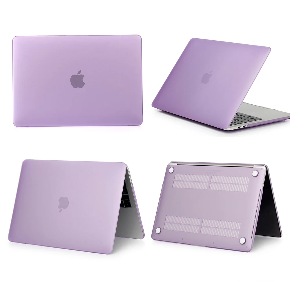 Matte Purple Чехол для ноутбука Apple MacBook Air Pro retina 11 12 13 15 16 для mac book New Pro 13,3 15,4 16 дюймов A1706 A1932+ крышка клавиатуры - Цвет: Matte Purple