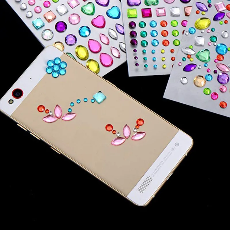81 шт Ассорти размер самоклеющиеся стразы наклейки Bling Craft Jewels Crystal Gem для телефона