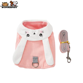

SUPREPET Dog Harness Set for Medium Small Dog Cute Cartoon Rabbit Puppy Harness Pink Dog Harness Small Dogs Pets Accessories